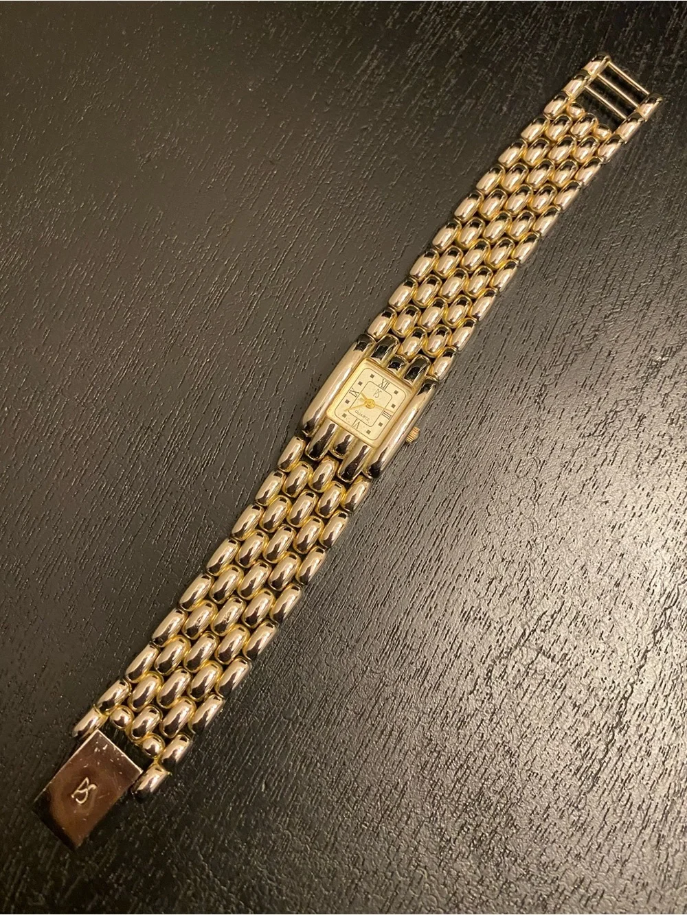 Paul Sebastian Silver- and Gold-Tone Link Bracelet Women's Watch Quartz